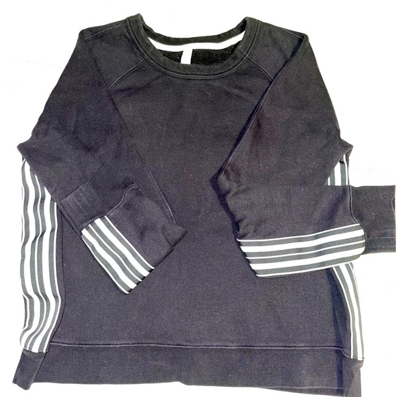 Athleta Tops - Athleta Lg Pullover/Sweatshirt. Black with White Accent Stripes down the Arm.